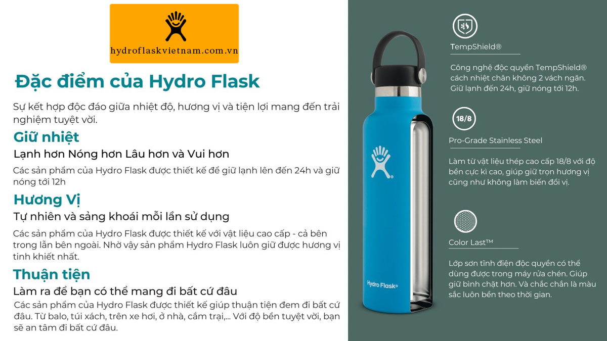 Hằng Đặng phân phối độc quyền chính thức thương hiệu bình & ly giữ nhiệt Hydro Flask của Mỹ tại Việt Nam